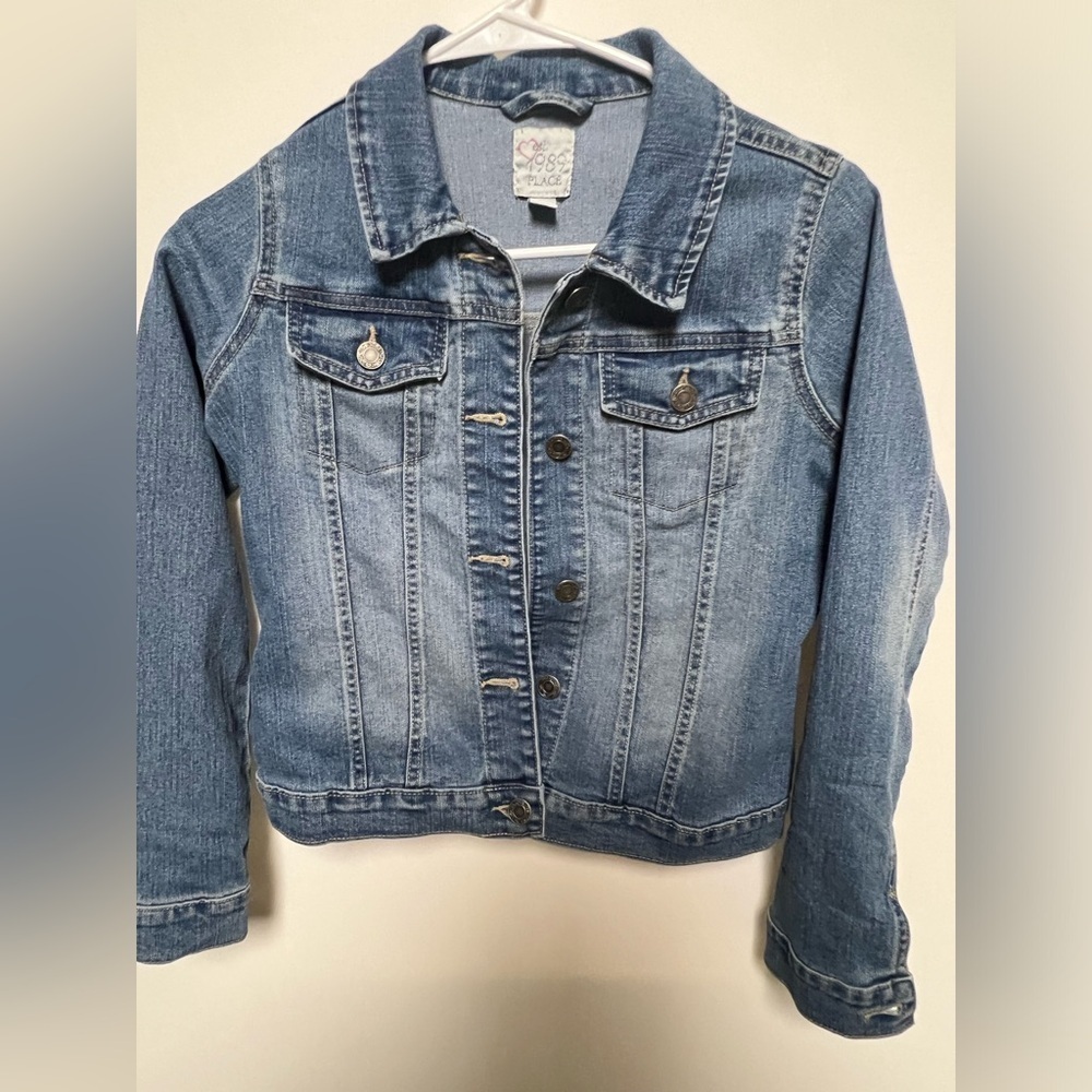 CHILDREN’S PLACE GEMINI GIRLS DENIM WASH JACKET. SIZE XL (14)